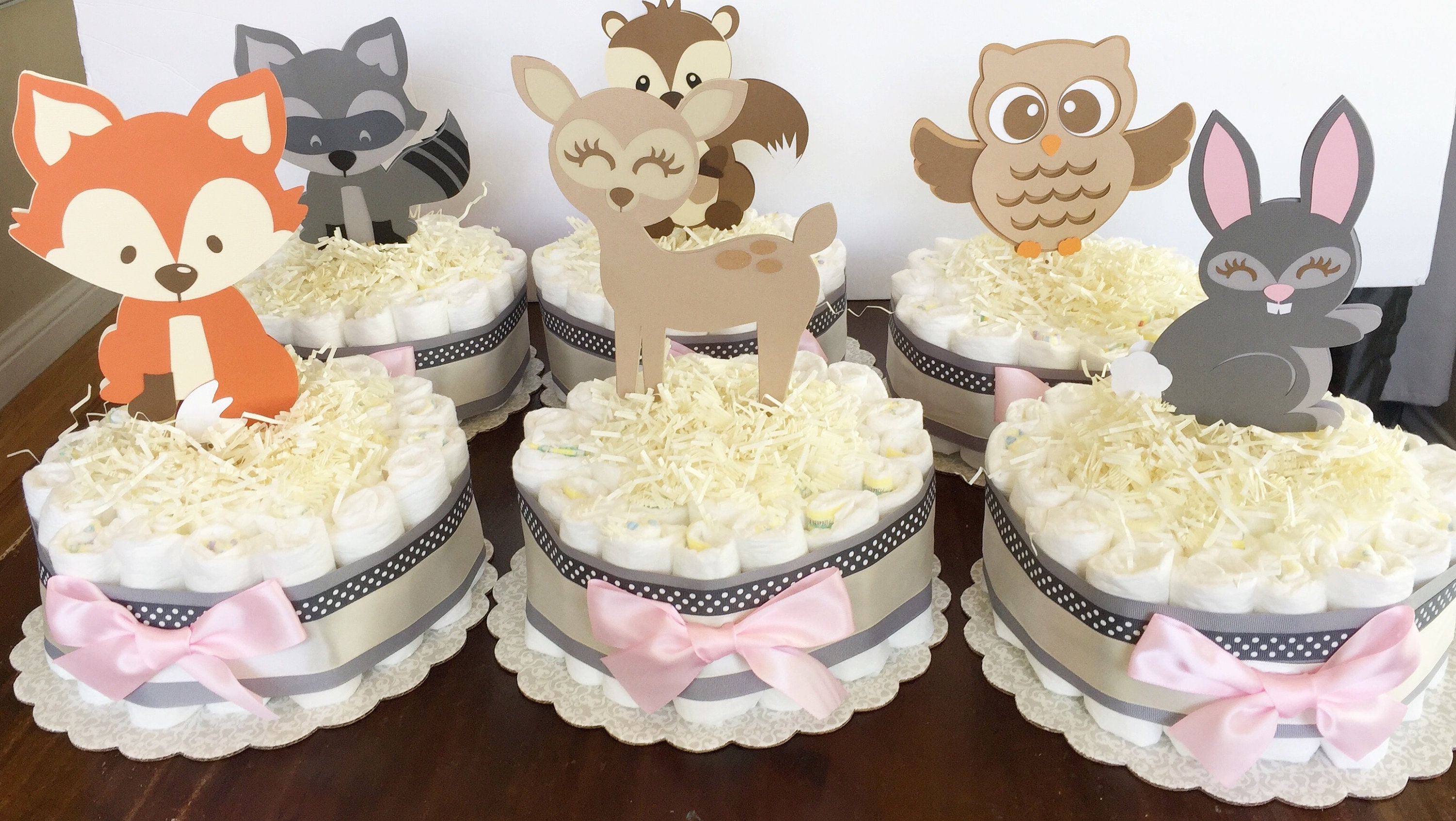 Woodland Baby Shower Decor 7 Cakes Forest Animals Table