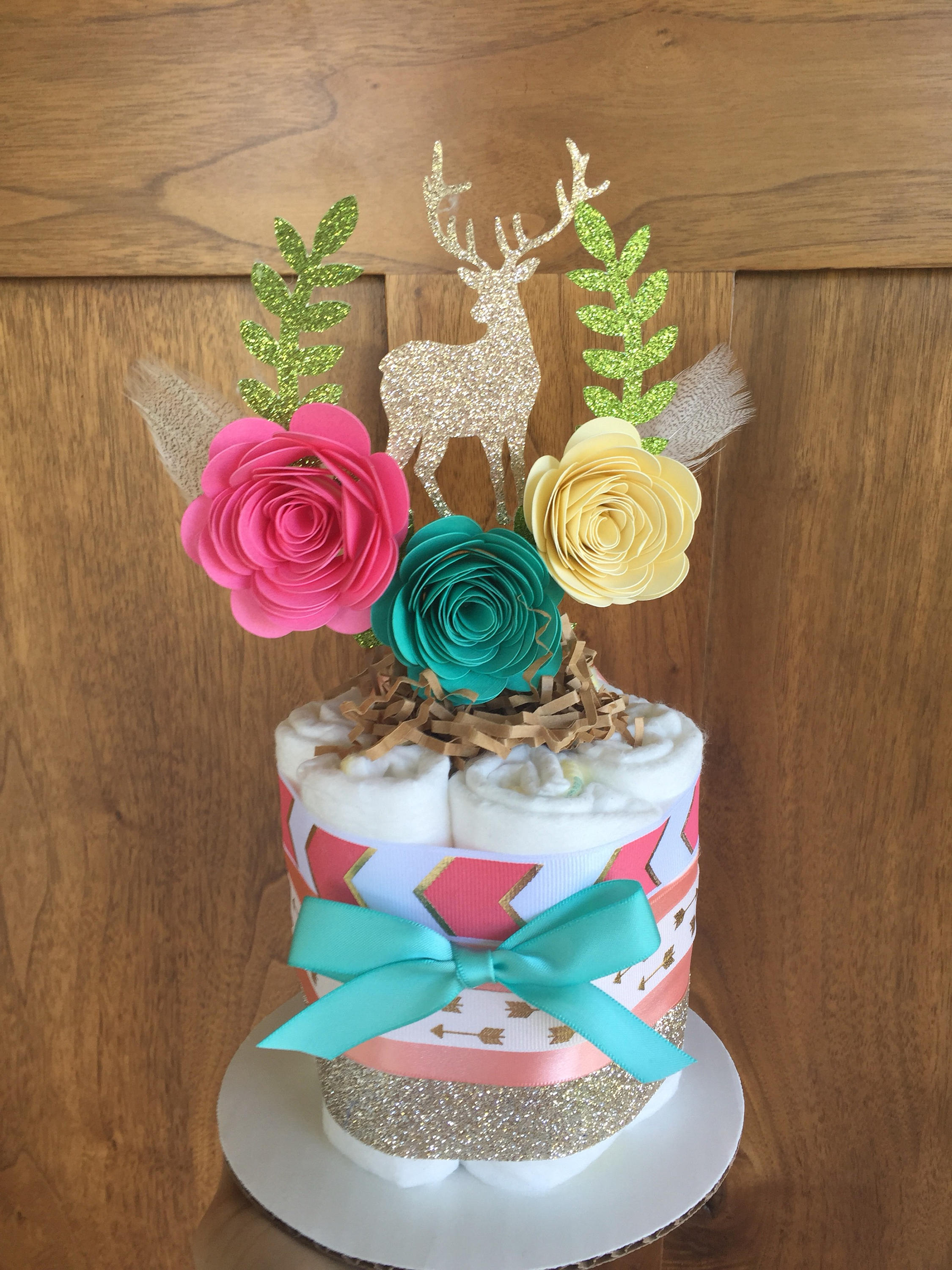 deer baby shower diaper