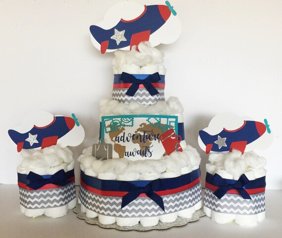 airplane diaper cake