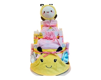 Mommy to Bee, Parents to Bee, Sweet as can bee Theme Diaper Cake, Baby Showet Bee Decorations, Gift, Newborn