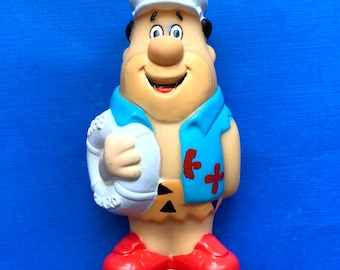 Vintage Lifeguard Fred Flinstone Figure Figurine, 4 Inches Tall, 1990