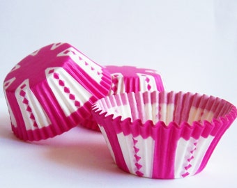 50 Circus Style Cupcake Liners Pink