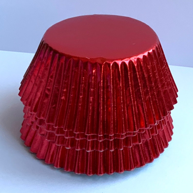 Red Foil Standard Size Baking Cups Choose Set of 50 or 100 Etsy
