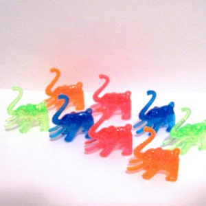 12 Colorful Plastic Elephant Charms image 1