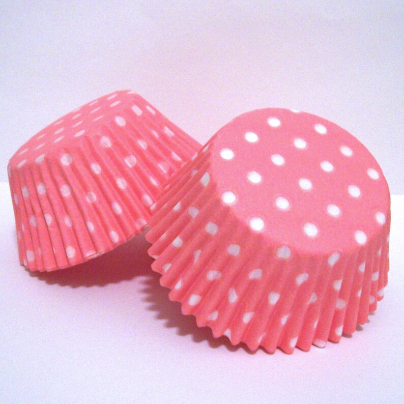 Light Pink With White Polka Dots Cupcake Liners Choose Set of Etsy