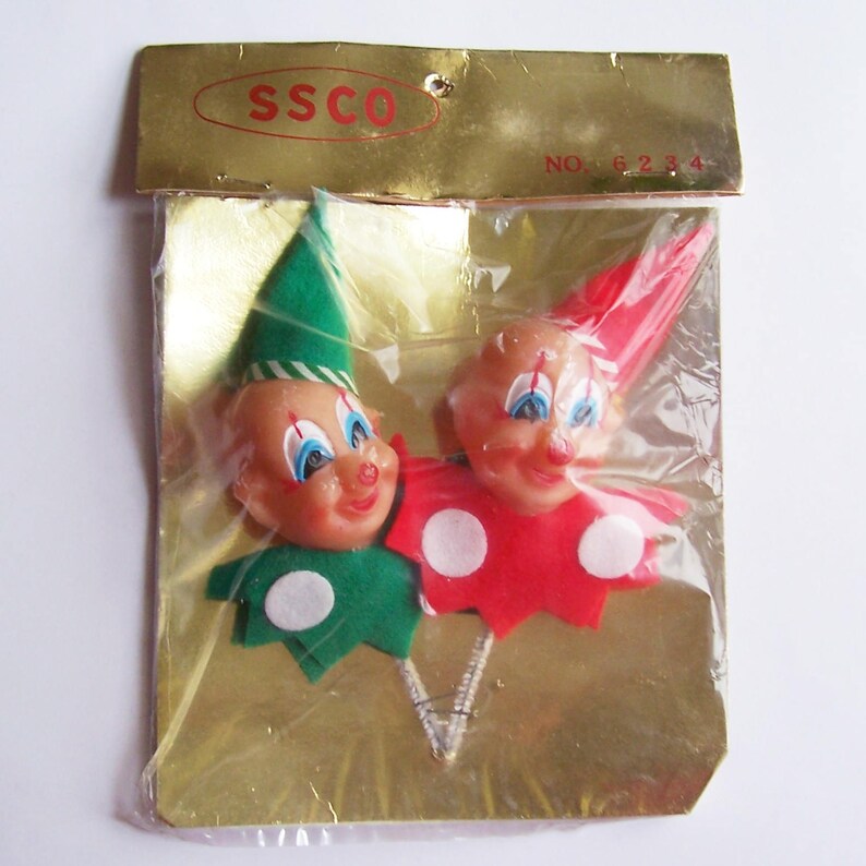Two SSCO Elves on Pipe Cleaners in Original Package 3 Etsy