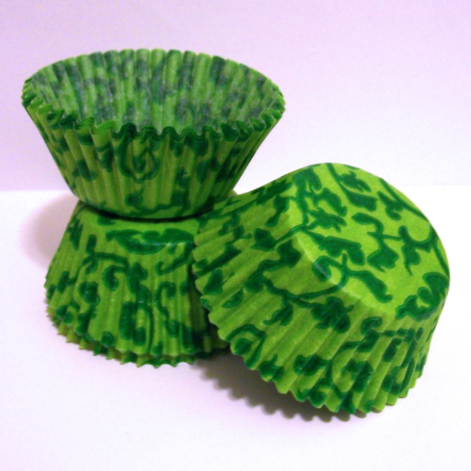 Green and Lime Vine Cupcake Liners Choose Your Quantity Etsy Ireland