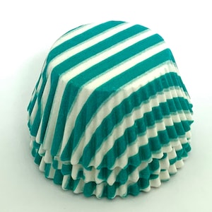 Green Stripe Cupcake Liners- Choose Set of 50 or 100