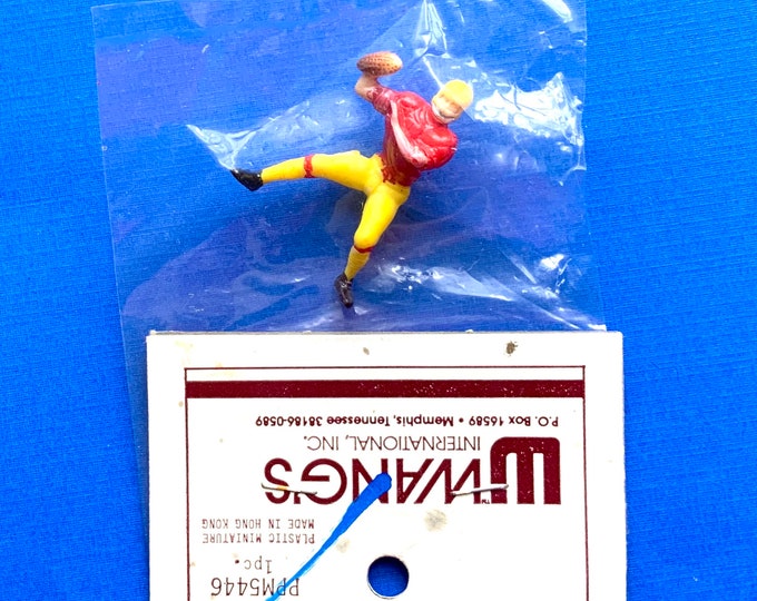 Miniature Football Player for Craft 1.5 H Wangs NOS Etsy