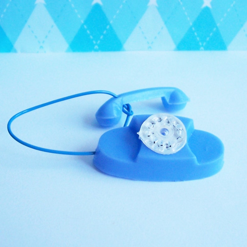Vintage Lt Blue Princess Phone Miniature