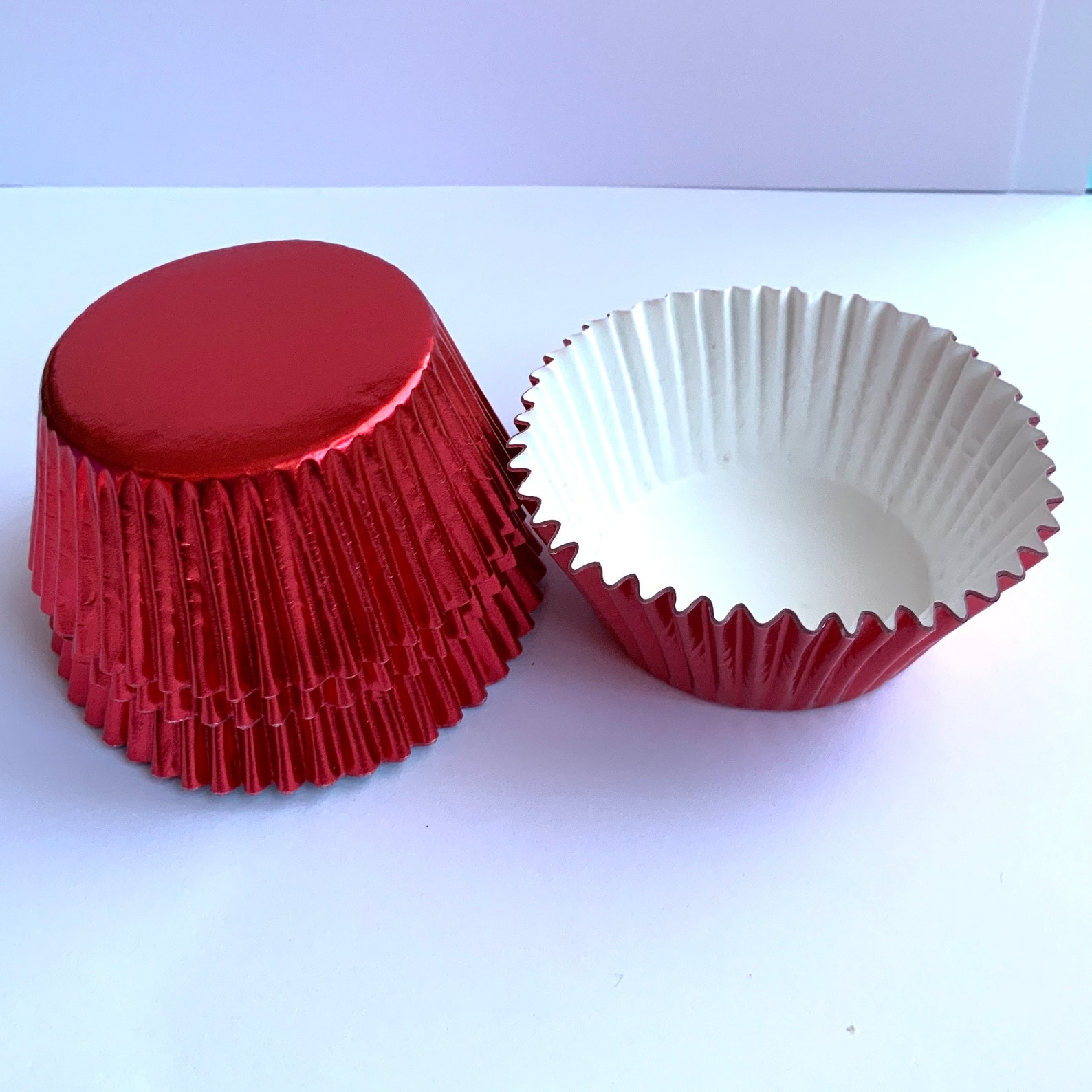 Red Foil Standard Size Baking Cups Choose Set of 50 or 100 Etsy