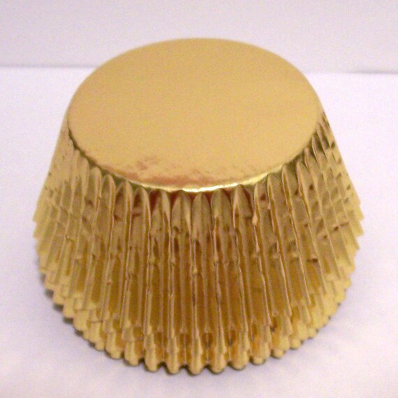 JUMBO Size 50 Gold Size Foil Cupcake Liners Etsy