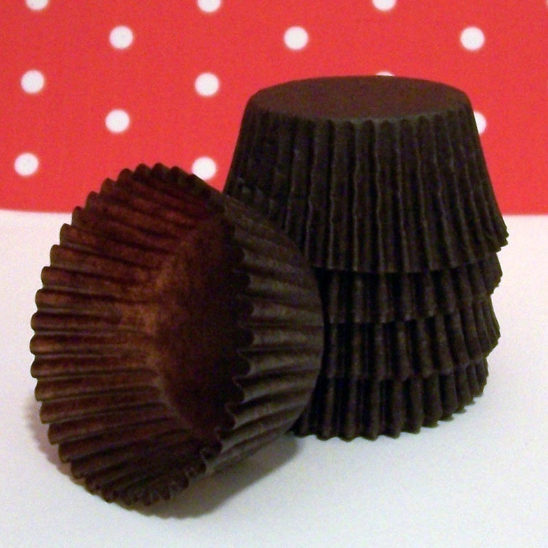 Mini Brown Baking Cups Candy Liners Choose Set of 50 or 100 image 5