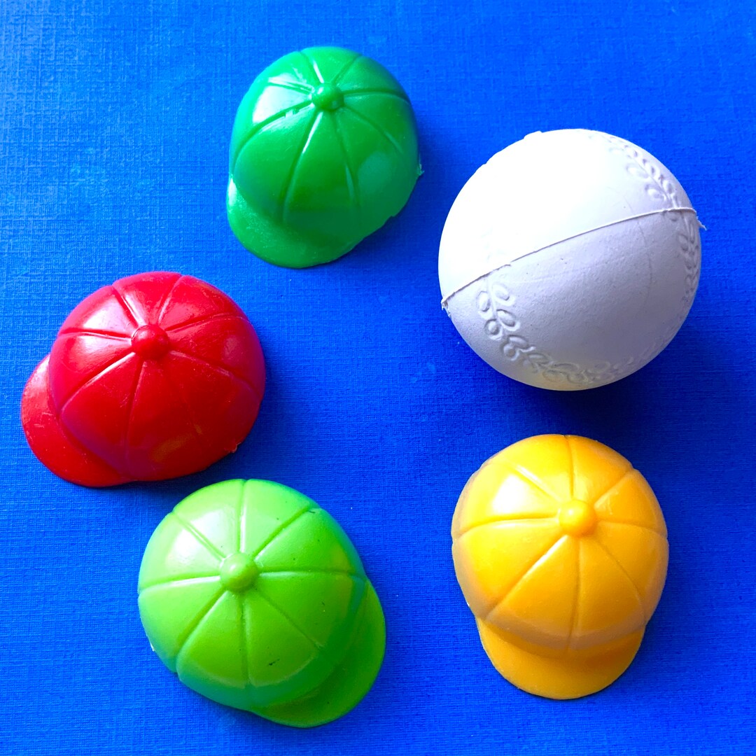 4 Wilton Baseball Cap Cake Toppers and One Faux Baseball Caps Etsy