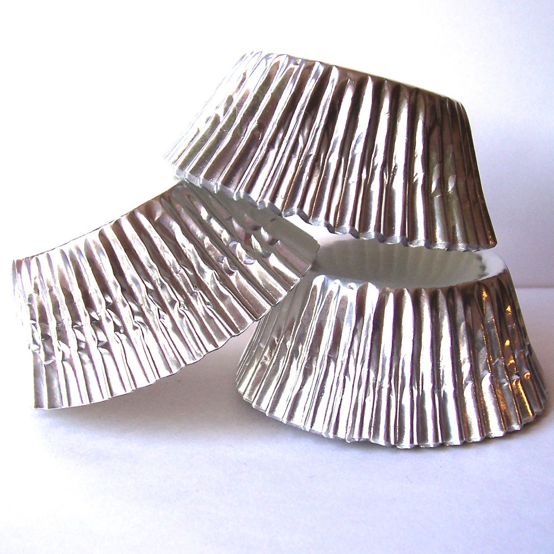 50 Silver JUMBO Size Foil Cupcake Liners Etsy