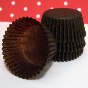 Mini Brown Baking Cups Candy Liners Choose Set of 50 or 100 image 3