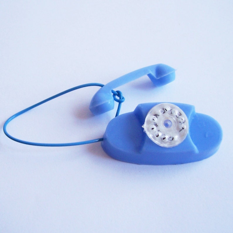 Vintage Lt Blue Princess Phone Miniature