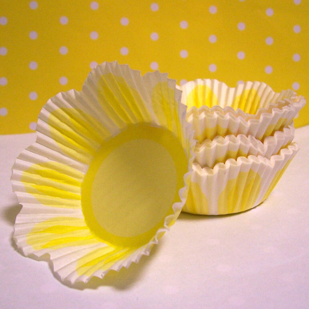 Yellow Tulip Baking Cups With Scallop Edges Choose Set of 50 Etsy