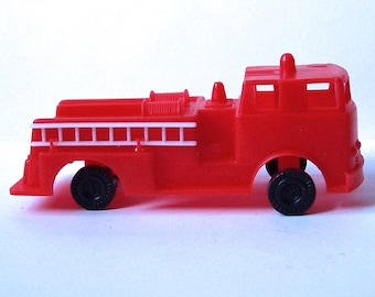 Red Fire Engine Cake Topper Miniature  4-1/4" inch length