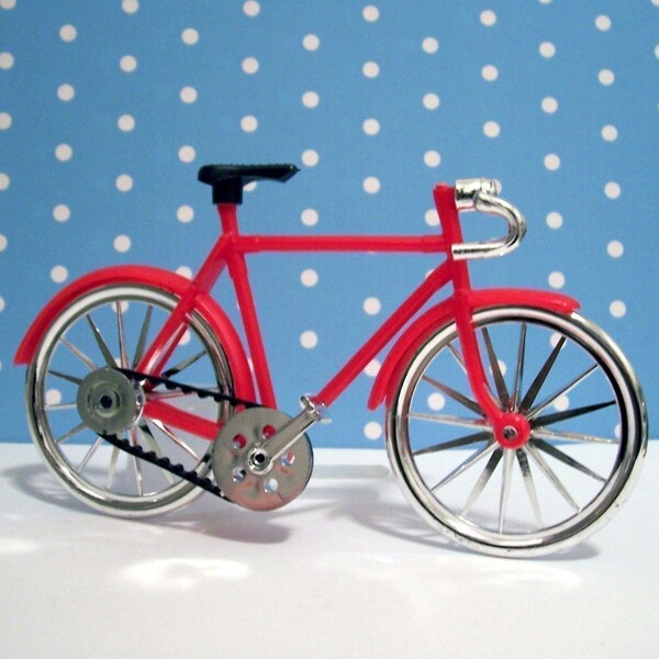 Red Bicycle Cake Topper