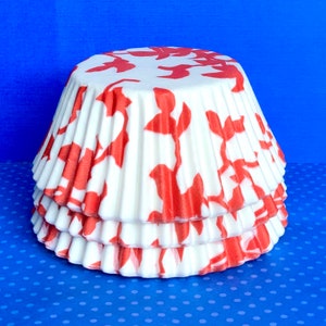 Red Ivy Cupcake Liners- Choose Set of 50 or 100