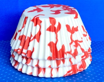 Red Ivy Cupcake Liners- Choose Set of 50 or 100