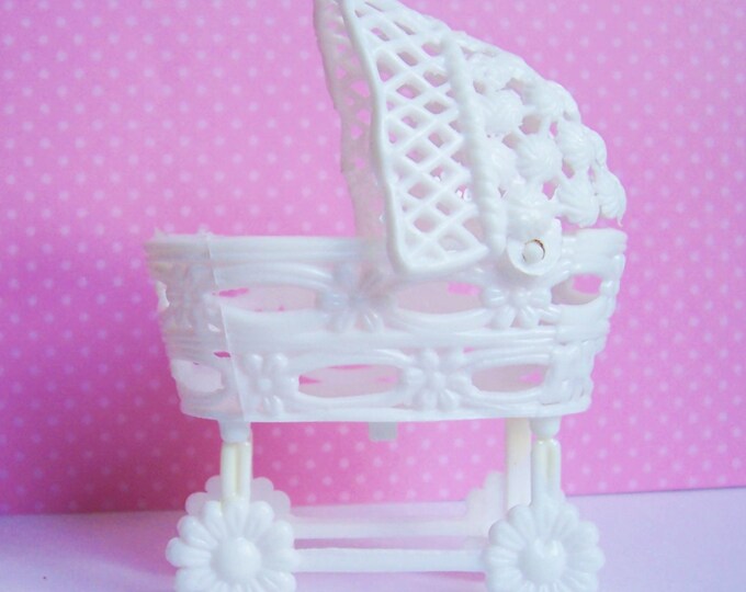 Baby Bassinet Cake Topper White Plastic Vintage in Original Package - Etsy