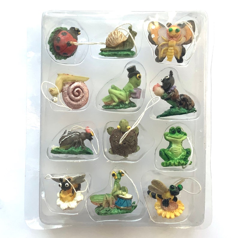 12 Piece Insects Snail Frog Turtle Miniatures for Fairy | Etsy