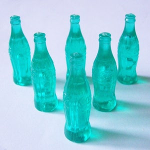 6 Coca Cola Bottle Miniatures Charms 1 5/8&quot;h