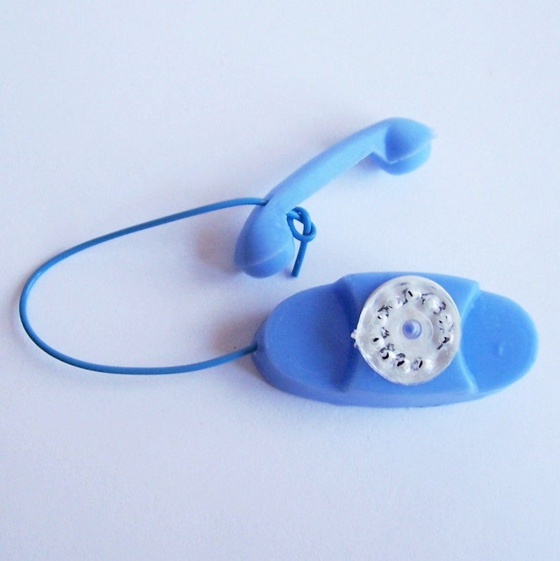 Vintage Lt Blue Princess Phone Miniature