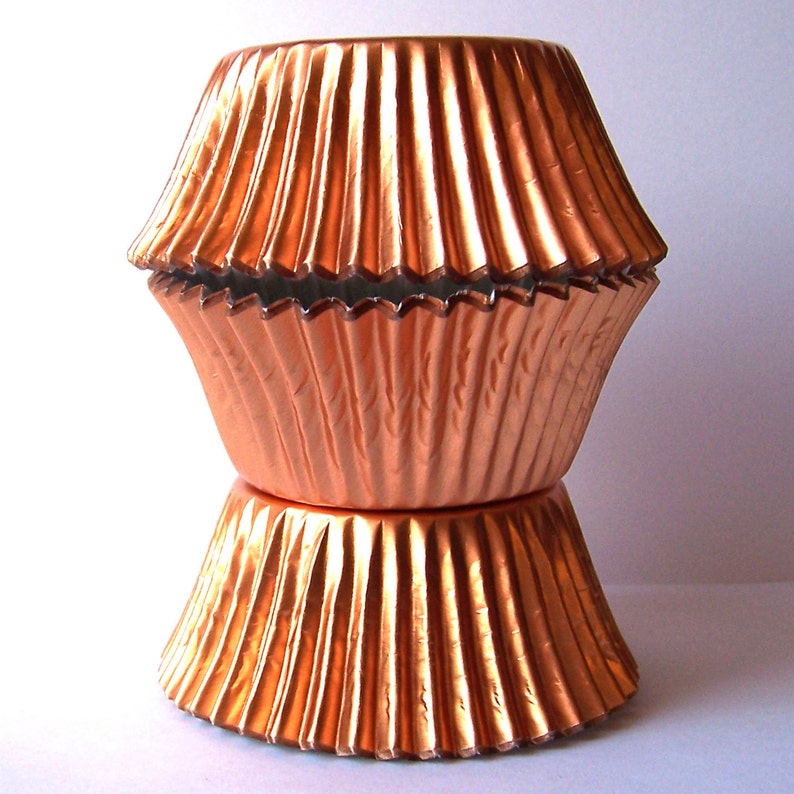 Copper Foil Cupcake Liners Standard Size Choose Set of 50 or Etsy