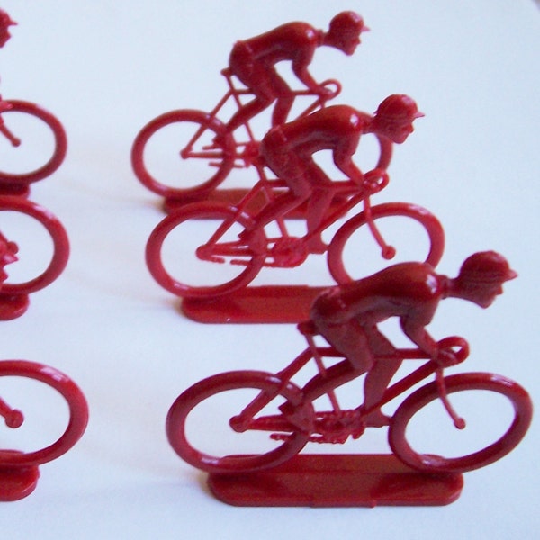 6 Red Cyclist Cyclist Charms