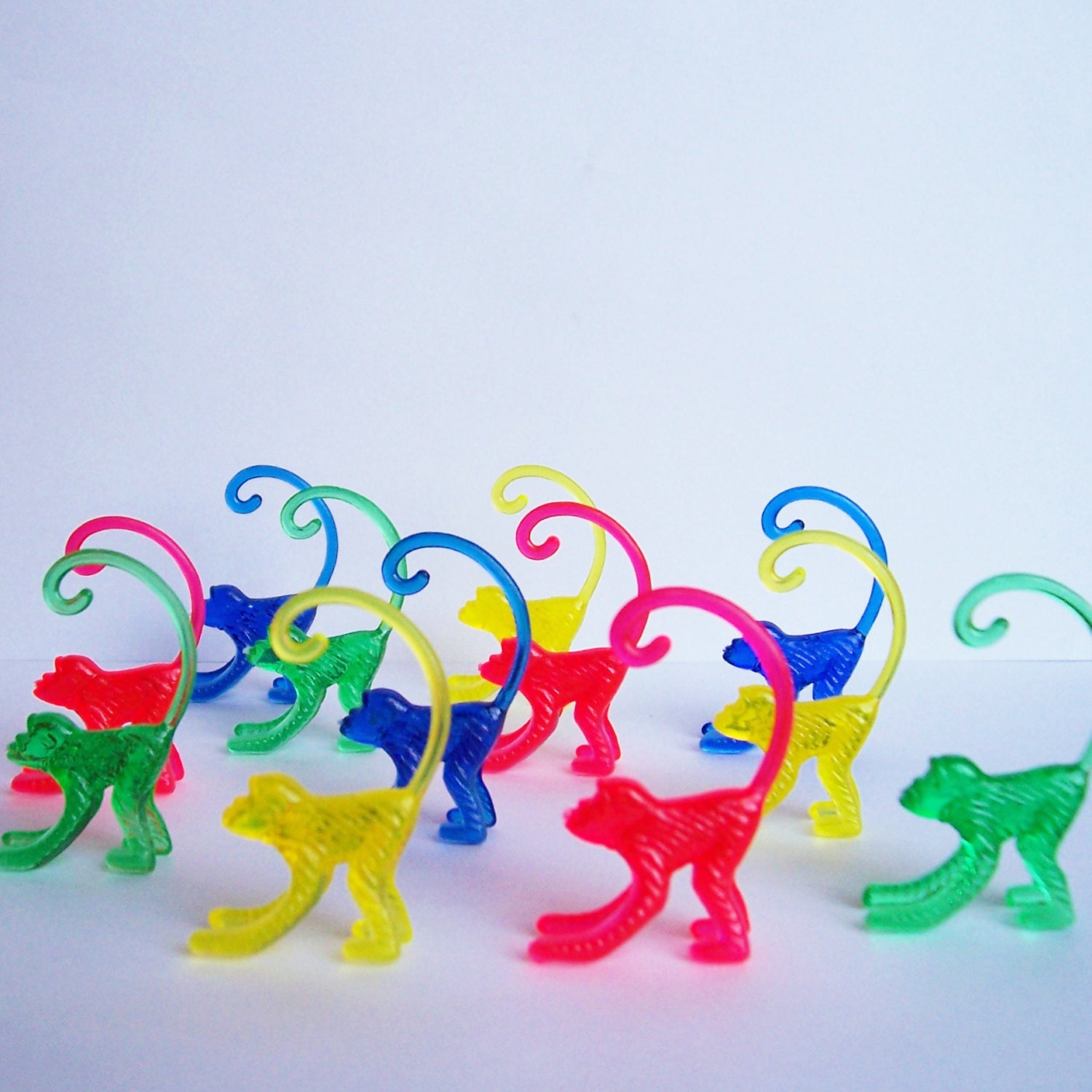 12 Plastic Monkeys Charms Etsy