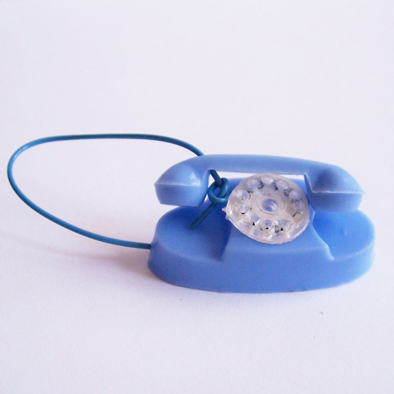 Vintage Lt Blue Princess Phone Miniature
