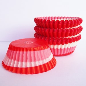 MINI Red Swirl Cupcake Liners- Choose Set of 50 or 100