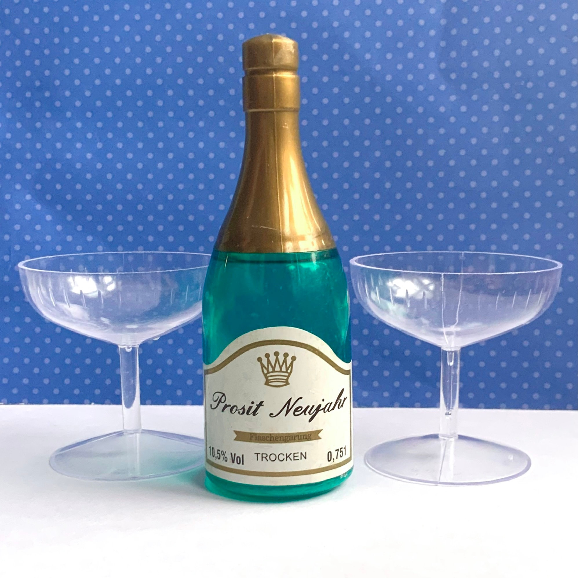 Champagne Bottle and Plastic Glasses Cake Toppers Decorations Etsy