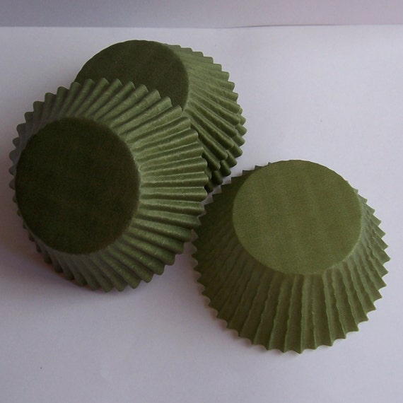 MINI Olive Colored Cupcake Liners Choose Set of 50 or 100 Etsy