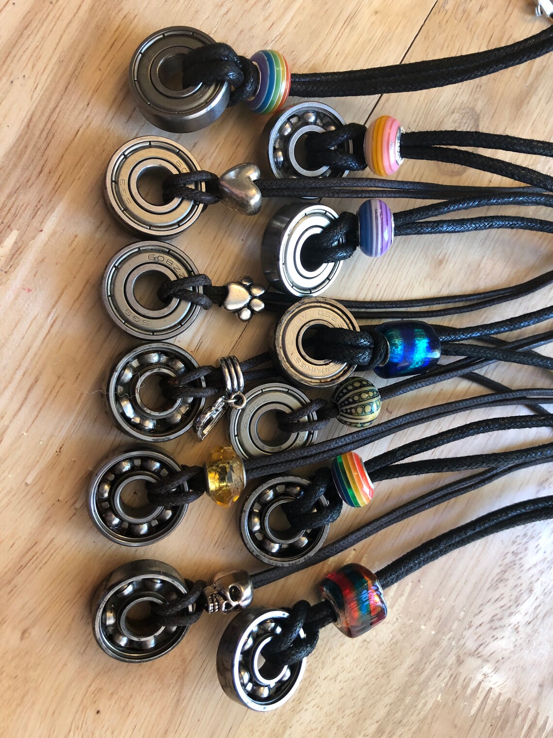 Recycled skate bearing necklace Etsy