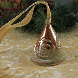 Porcelain Christmas Bell, Handmade Tree Ornament, Porcelain Noel Decoration image 3