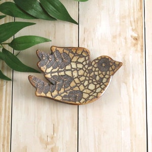 Ring Dish, Bird Ceramic Trinket Dish, Bird Dish, Pottery Ring Dish, Jewelry Dish, Present For Mom, Bridesmaid Gift