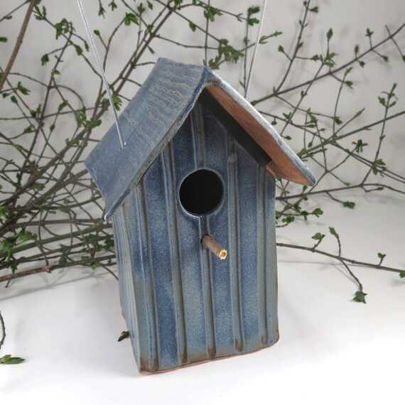 Handmade Pottery Bird House Ceramic Outdoor Functional Etsy