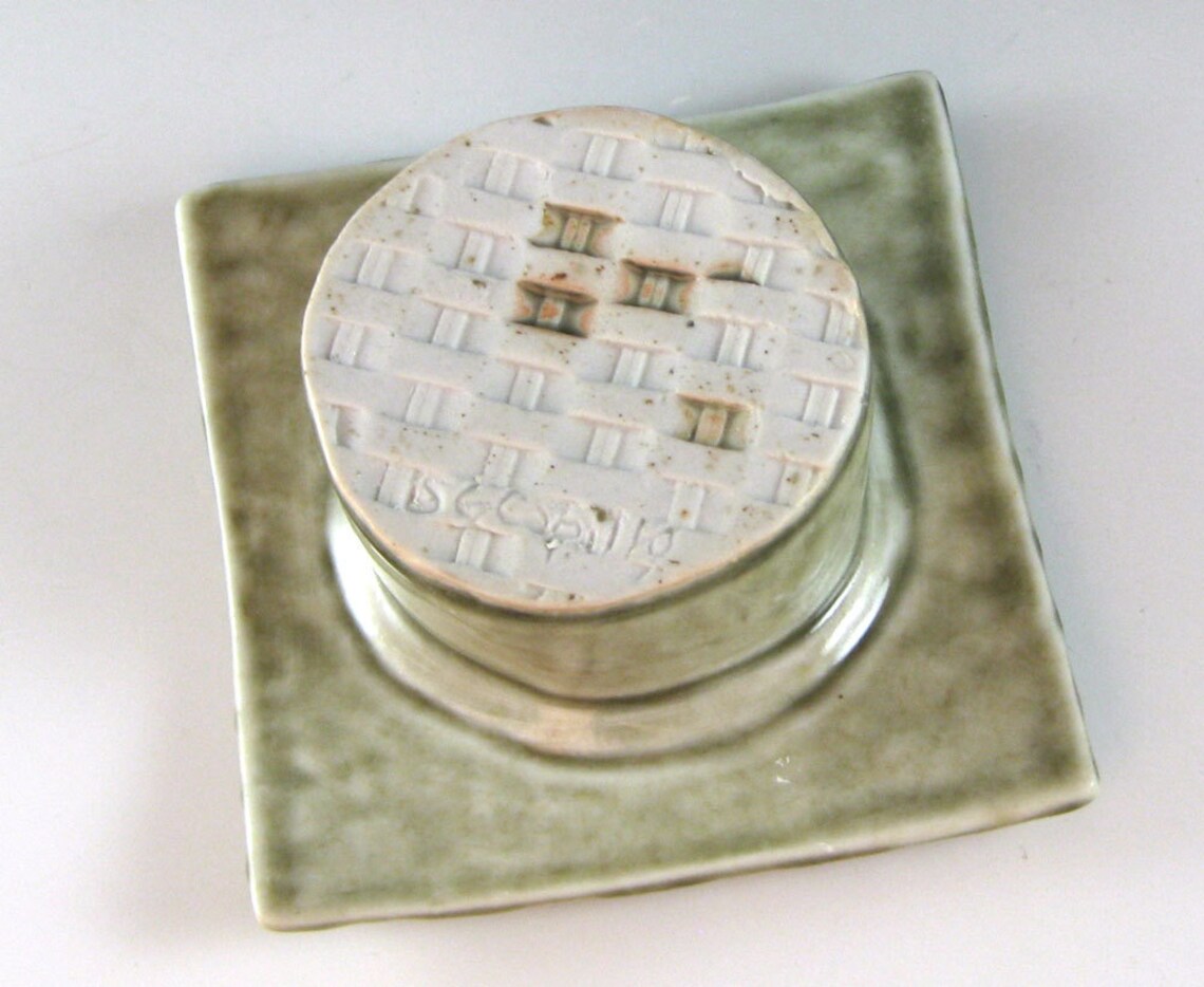 Ceramic Ikebana Vase Porcelain Basketweave 374 Etsy