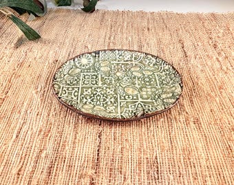 Handmade Ceramic Soap Dish in Tuscan Lemons