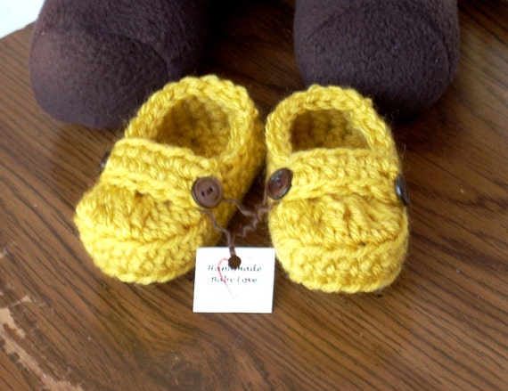 Items similar to Baby Booties, Baby Loafers, Baby Loafer Booties ...