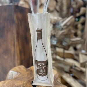 Wine bag with handle – gift packaging for wine bottles – reusable gift bag