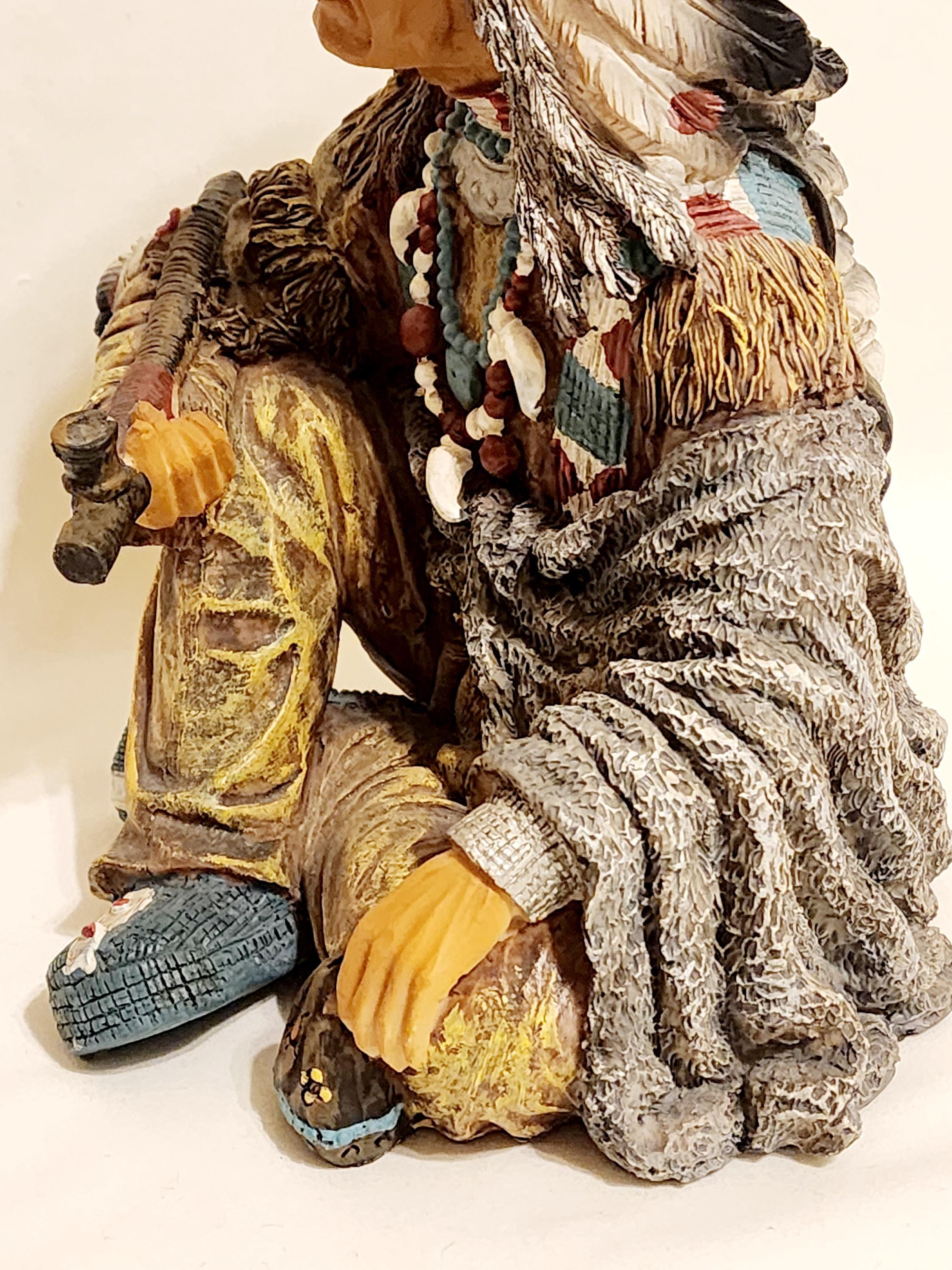Canora Grey 11" H Indian Woman With A Baby Statue Native American Decoration Figurine C009165748