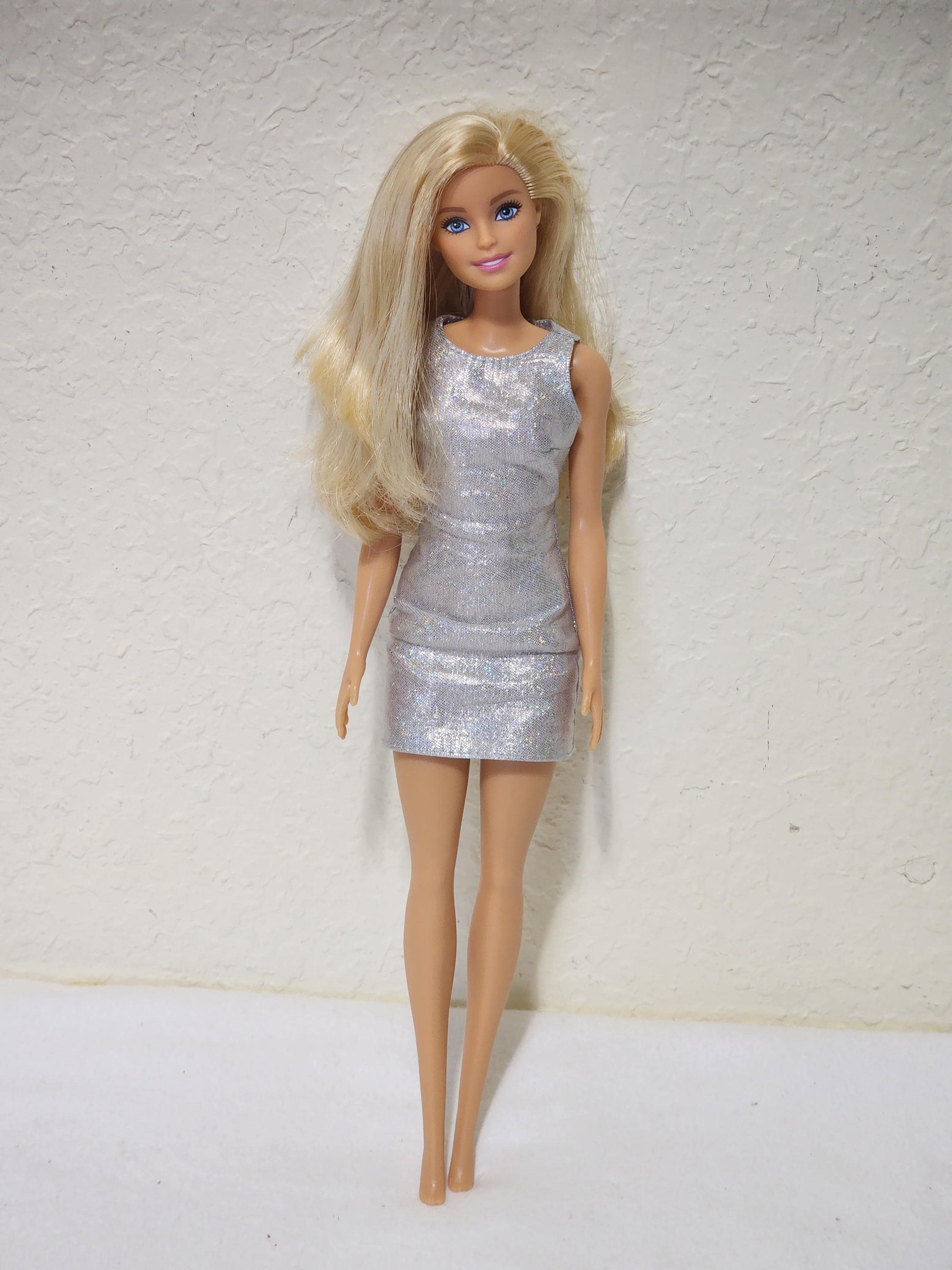 2015 Mattel Barbie Fashionistas With Glitter Dress Silver Dress - Etsy