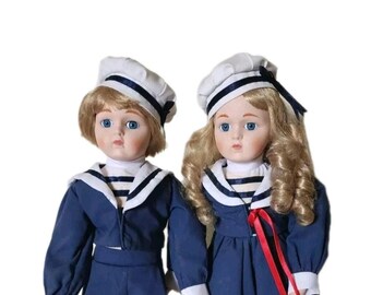 Marian Yu Sailor Doll: Bisque Porcelain Heirloom Set, 16"