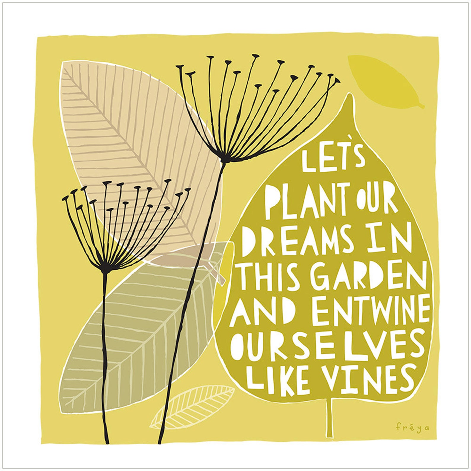 Let's Plant Our Dreams in This Garden Fine Art Print Etsy