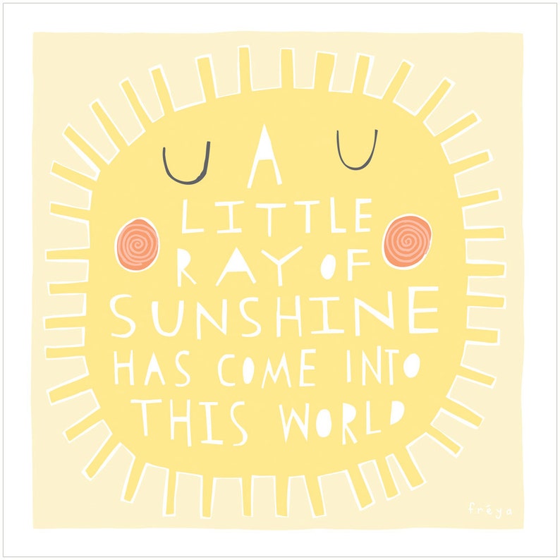 A Little Ray Of Sunshine Fine Art Print Etsy